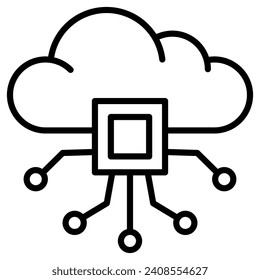 Edge-Computing-Symbollinie, Vektorgrafik