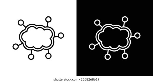 edge computing icon outline. EPS 10 editable vector