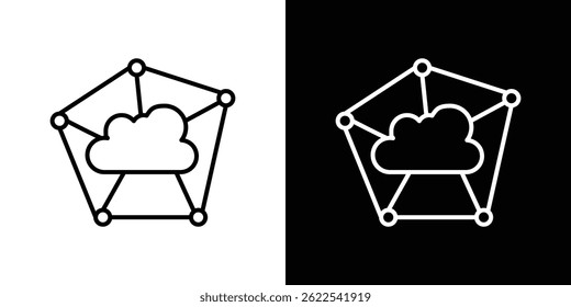 edge computing icon outline. linear style for apps