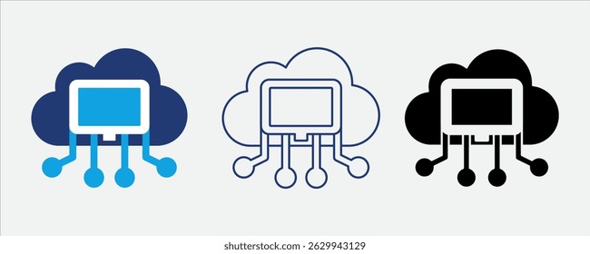 Edge computing icon for processing near data sources

