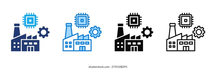 Edge Computing icon sheet multiple style collection