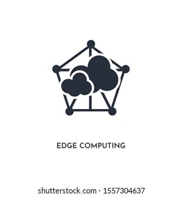 Edge Computing Icon. Simple Element Illustration. Isolated Trendy Filled Edge Computing Icon On White Background. Can Be Used For Web, Mobile, Ui.