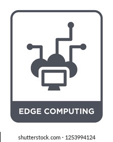 edge computing icon vector on white background, edge computing trendy filled icons from General collection, edge computing simple element illustration