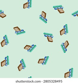 edge computing industry 4 isometric seamless pattern. edge computing industry 4 sign illustration