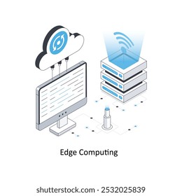 Edge Computing isometric stock illustration. EPS File stock illustration