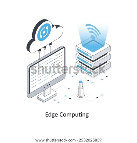 Edge Computing isometric stock illustration. EPS File stock illustration