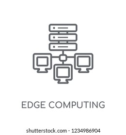 edge computing linear icon. Modern outline edge computing logo concept on white background from General collection. Suitable for use on web apps, mobile apps and print media.