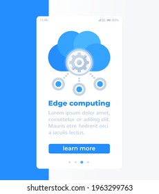Edge computing mobile banner design
