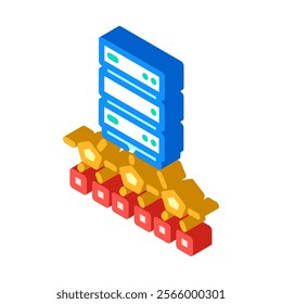 edge computing node data center isometric icon vector. edge computing node data center sign. isolated symbol illustration