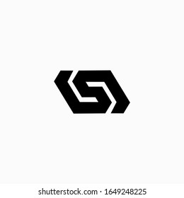 edge curve initial letter s vector design template