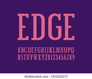 Edge font set in vector format