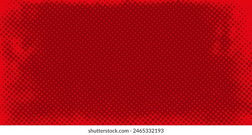 Edge frame. Halftone cartoon border. Pop art dot. Attention pattern. Faded attention texture. Black line isolated on white background. Concentration lines