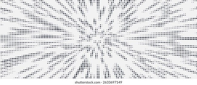 Moldura da borda. Borda de desenho de meio-tom. Pop art ponto. Padrão de atenção. Textura de atenção desbotada. Linha preta isolada sobre fundo branco.