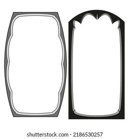 Edge frame. frame set. Vector illustration. stock image. 