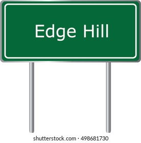 Edge Hill , Georgia , road sign green vector illustration, road table, USA city