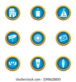 Edge icons set. Flat set of 9 edge vector icons for web isolated on white background
