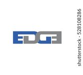 edge letter logo vector