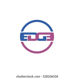edge letter logo vector circle