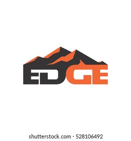 edge mountain logo vector