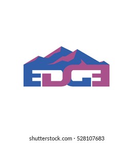 edge mountain logo vector