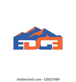 edge mountain logo vector