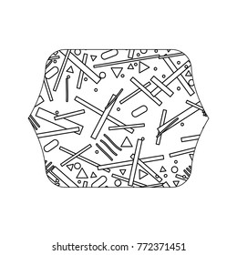 edge quadrate with abstract graphic style background