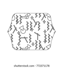 edge quadrate with geometric abstract design background