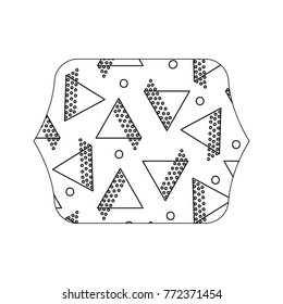 edge quadrate with geometric style figures background