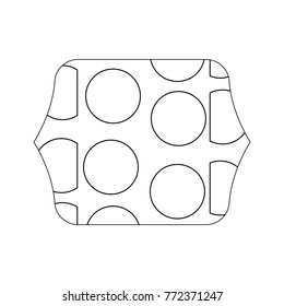 edge quadrate with memphis geometric figure background