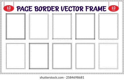 Edge vector pages for children's worksheets