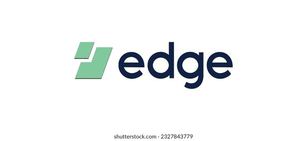 Edge wallet Cryptocurrency digital wallet logo on isolated background with text.