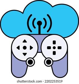 Edge-cloud Synergy Concept, Remote Game Machine Vector Icon Design, Cloud Processing Symbol, Computing Services Sign, Web Services and Data Center stock illustration