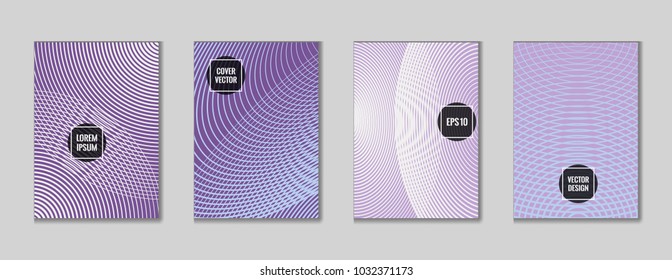 Edged geometrical lines notebook cover pattern. Minimalistic notepad cover theme set. Colorful title page graphic design for student notebook, dairy or notepad.