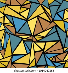 Edged triangular shapes geometric seamless pattern. Minimal triangles polygonal tile. Urban triangle shapes minimal pattern for ceramic tile.