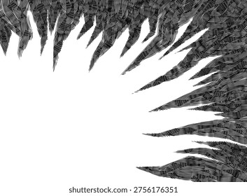 Edge-focused speed line background with anxiety, fear, and stress
