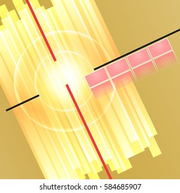 Edges frame Abstract background Laser light multicolored for design , Pattern fame with space for text