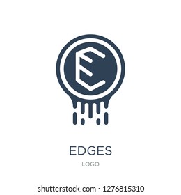 edges icon vector on white background, edges trendy filled icons from Logo collection, edges vector illustration