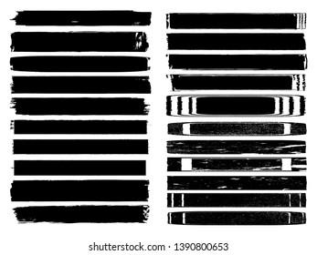 Edges Vector Set . Design Elements . Grunge Borders , Dividers or Brush Strokes .