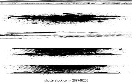 Edges Vector Set . Design Elements . Grunge Borders , Dividers or Brush Strokes .