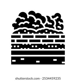 edging garden maintenance glyph icon vector. edging garden maintenance sign. isolated symbol illustration