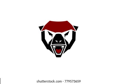 Edgy Aggressive Honey badger Geometric Design