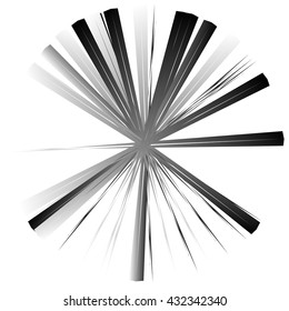 Edgy, angular geometric element