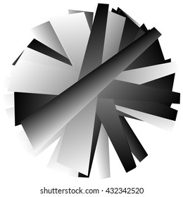 Edgy, angular geometric element
