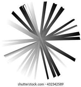 Edgy, angular geometric element