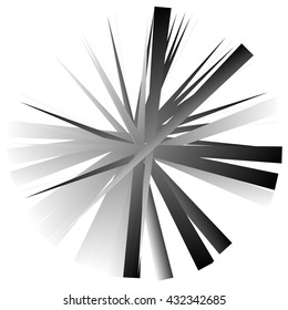 Edgy, angular geometric element