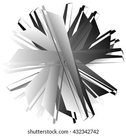 Edgy, angular geometric element
