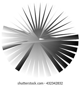 Edgy, angular geometric element