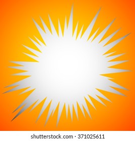 Edgy blank explosion shape isolated. Abstract vector element.