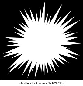 Edgy blank explosion shape isolated. Abstract vector element.