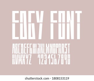 Edgy Condensed Font Set In Vector Format